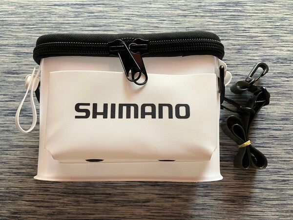 実釣未使用 シマノ 純正 BK-031S 船縁ポーチ ホワイト タックルバッグ ボックス ケース 電力丸 バッテリー ルアー 小物