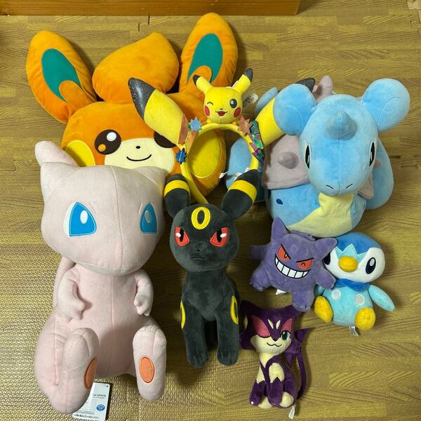 ポケモン ぬいぐるみ まとめ売り 8個セット ミュウ ブラッキー ラプラス 他