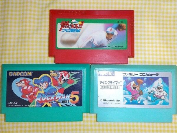 ファミコンソフト3本セット ソフトのみ ロックマン5ほか