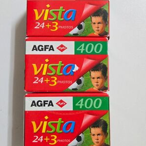 AGFA(アグファ) 400 vista 24+3枚撮り 3本セット カラー 写真フィルム