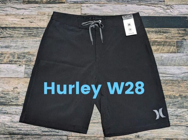 W28 Hurley サーフパンツ S~M相当 検 ハーレー アメリカ西海岸 水着/海パン/ボードショーツ 黒/ブラック