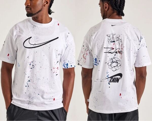 残少 2XL ナイキ MAX90 BREAKING 半袖 Tシャツ ビッグ スウッシュ マックス M90 白/ホワイト XXL