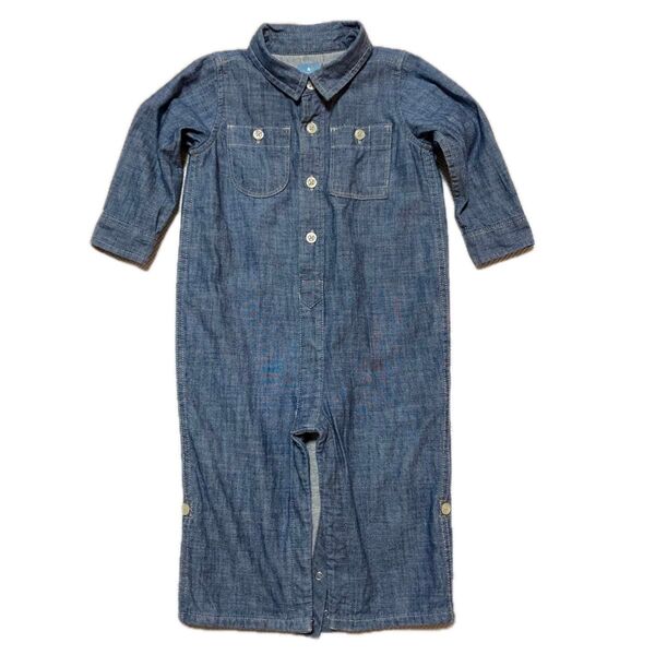 baby GAP デニム長袖カバーオール ロンパース 80㌢