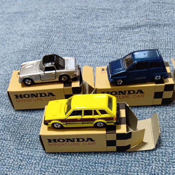 トミカ ホンダ ミニカー③個セット S800 シティターボII シビックシャトル 日本製