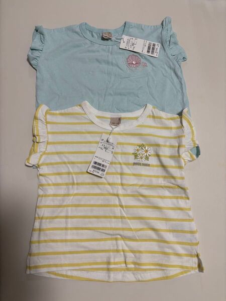 プティプラ 水色 ボーダー フリル Tシャツ まとめ売り 2枚セット