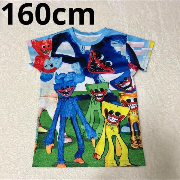 160cm 男の子 女の子 半袖Tシャツ 夏服 ハギーワギー 総柄