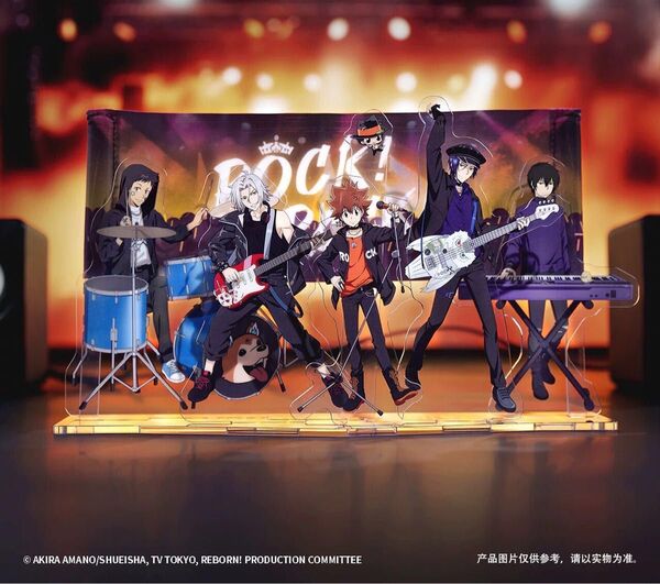 家庭教師ヒットマンリボーン REBORN 中国限定 ROCK! 澤田綱吉 集合 アクリルスタンド 一点物