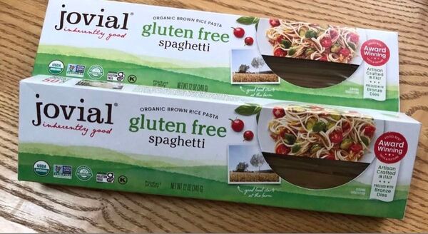 Jovial(ジョビアル)有機玄米パスタ、スパゲッティ、340g 2箱セット グルテンフリー