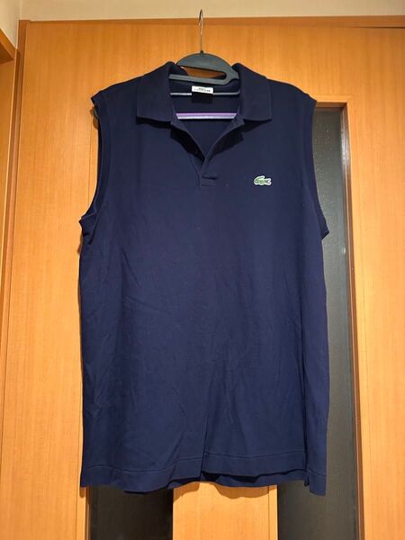 LACOSTE ラコステ ノースリーブポロシャツ ネイビー