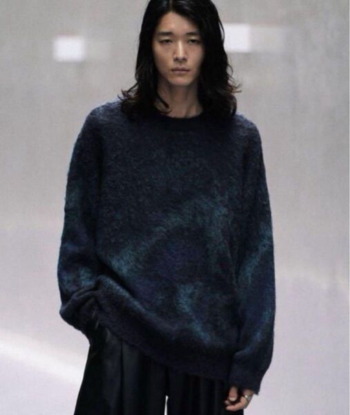 WYM MOHAIR BLEND JACQUARD SHAGGY KNIT