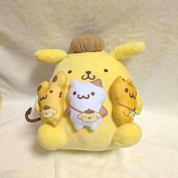 ポムポムプリン チームプリンみんなでお散歩でちゅ! BIGぬいぐるみ ラウンドワン限定 ラウワン サンリオ
