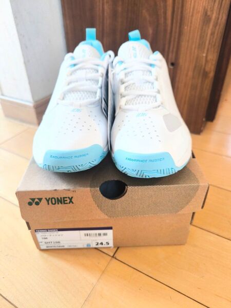 YONEX テニスシューズ ユニセックス パワークッション 106 オムニ・クレーコート用 SHT106-063 24.5センチ