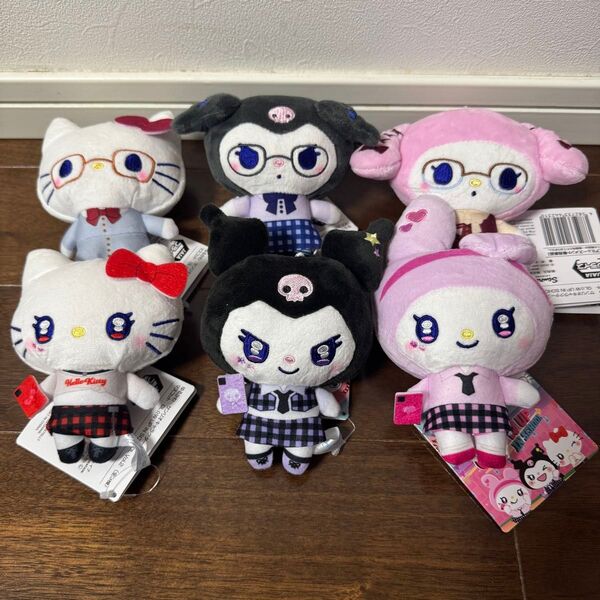 ゆるかわ サンリオキャラクターズ glow up in school vol.1&vol.2 マスコット 6個セット