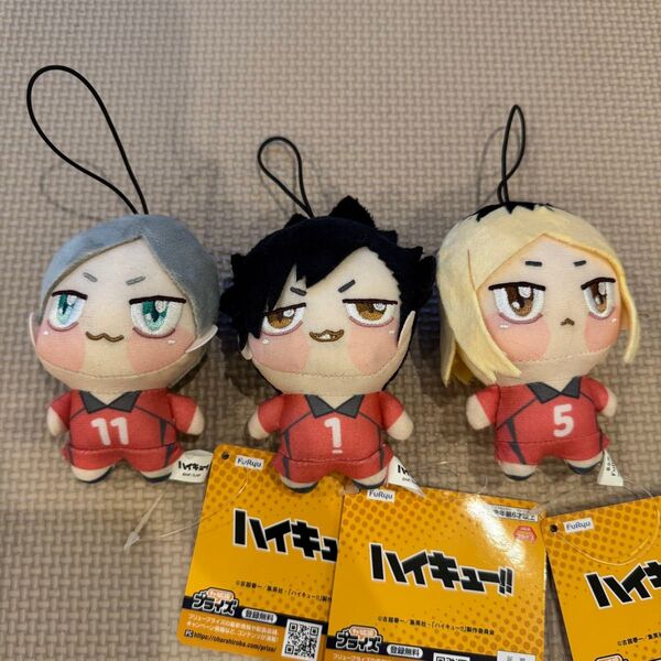 ハイキュー ちょぴぬいぷち 黒尾鉄朗 孤爪研磨 灰羽リエーフ 音駒高校ぬいぐるみ全3種セット