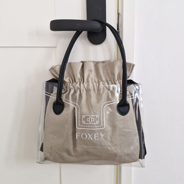 FOXEY クリアトートバッグ ビーチバッグ サウナバッグ ハンドバッグ