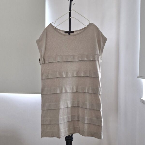WEEKEND MaxMara シルク混 ティアードカットソー Tシャツ フレンチ袖 フレンチスリーブ チュニック