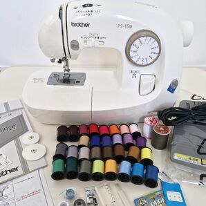 ジャンク品 brother 家庭用ミシン 付属品完備 未使用脚踏みペダル付き