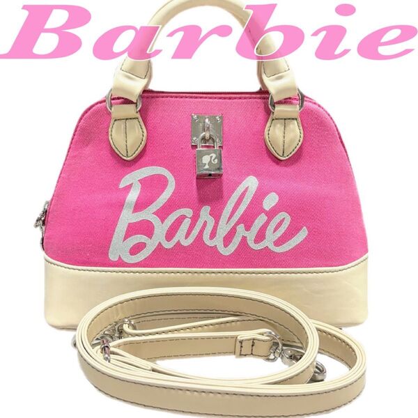 激レア★Barbie 2WAY ショルダーバッグ ハンドバッグ ラメ ピンク