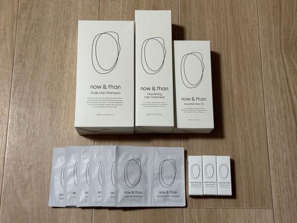 now&than スカルプヘアシャンプー ナリッシングヘアトリートメント ヘアオイル トラベルセット