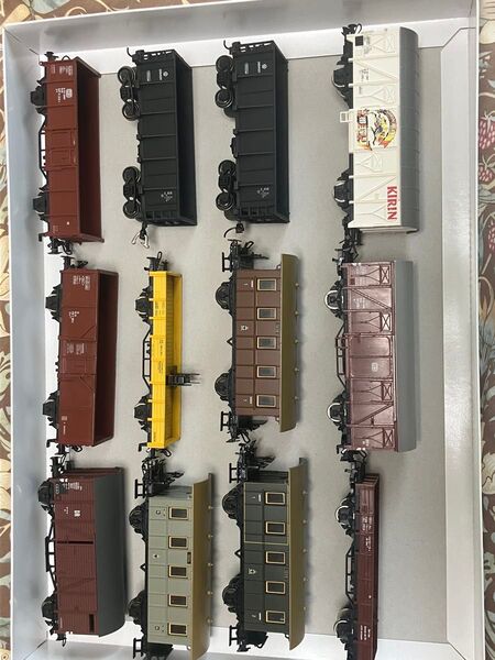 HOゲージ鉄道模型 貨車・客車 まとめ売り 12両セット