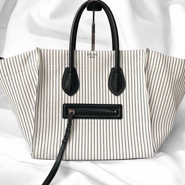 美品 セリーヌ ラゲージ ファントムショッパー キャンバス トートバッグ CELINE