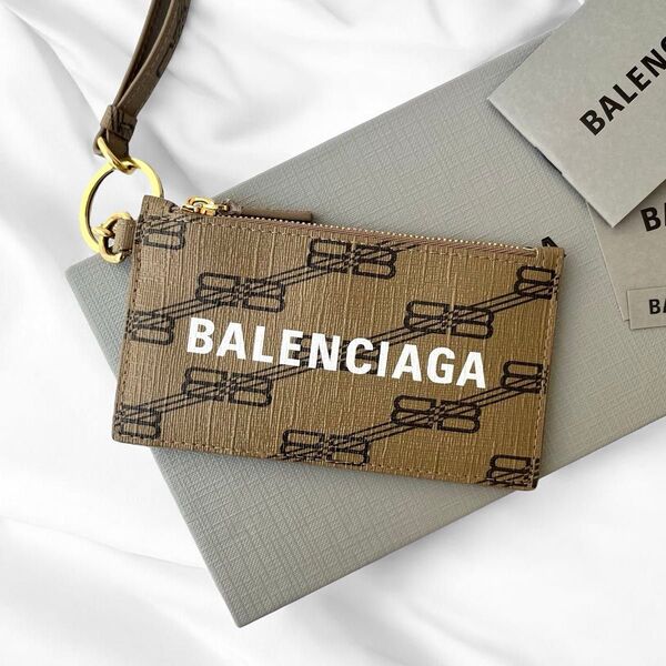 美品 バレンシアガ キーリング カードケース フラグメントケース モノグラム BALENCIAGA