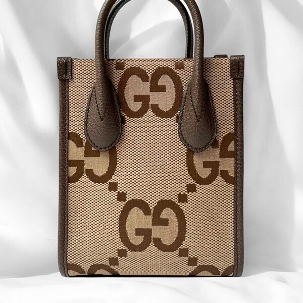 未使用品 グッチ ジャンボGG ミニ トートバッグ ショルダーバッグ 2way GUCCI