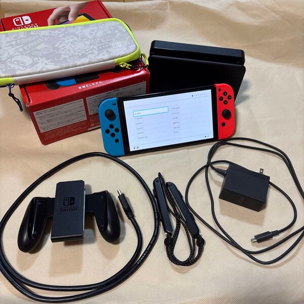 Nintendo Switch 有機ELモデル ネオンブルー ネオンレッド キャリングケース スプラトゥーン3版 HDMIケーブル