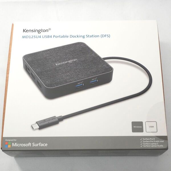 【新品】ケンジントン USB4ポータブルドッキングステーション MD125U4