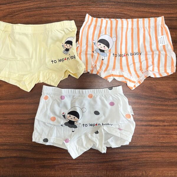 3枚セット 子供下着 インナー パンツ 下着 女の子 110 肌着