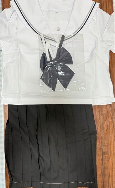 セーラー服上下 Lサイズ ホワイト/ブラック