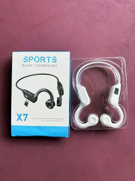 X7 骨伝導ワイヤレスイヤホン ホワイト Bluetooth