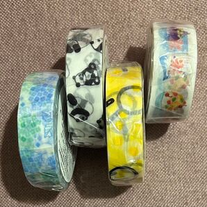 4本まとめ売り マスキングテープ 未開封 プチジョア(3本)、カモ井mt(1本)、マステ ラッピング ハンドクラフト コレクション