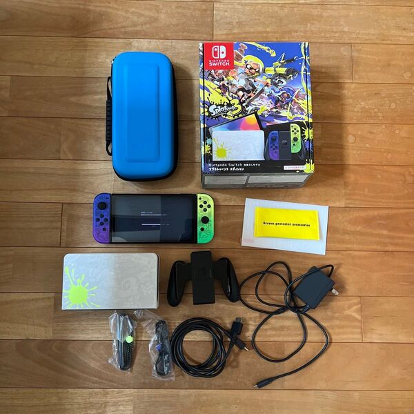 ニンテンドーSwitch スプラトゥーン3エディション 本体 ソフト無し 中古 ケース付き