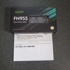 FIKWOT FN955 PCIE 4.0 M.2 NVMe SSD 1TB 新品 納品書付き
