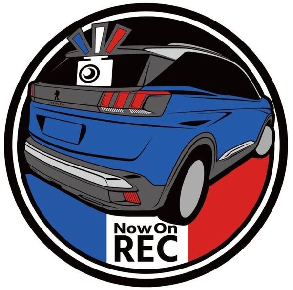 愛車色に変更承ります プジョー 3008 ドライブレコーダー ドラレコ ステッカー プリント 5008