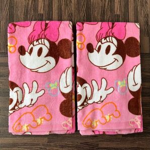 ディズニー ミニー フェイスタオル 2枚