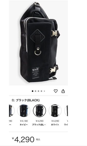 w*lt ショルダー、ボディバッグ ブラック