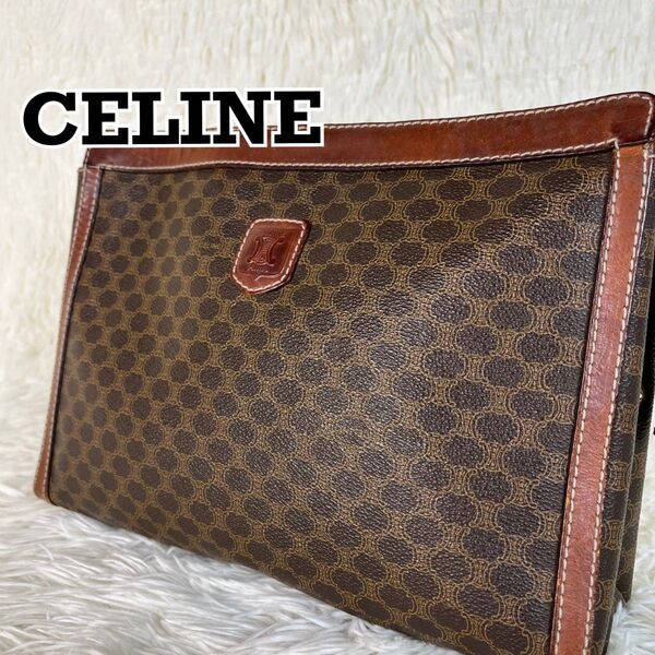 CELINE マカダム トリオンフ クラッチバッグ セカンドバッグ PVC
