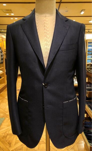美品BEAMS F CANONICO ホップサックジャケット 48 ネイビー