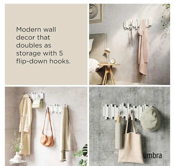 umbra アンブラ STICKS MULTI HOOK 壁掛けフック ホワイト 収納 ウォールハンガー
