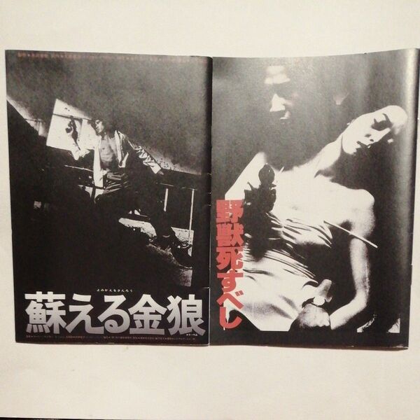 パンフレット復刻版2冊セット 松田優作 蘇える金狼 野獣死すべし 角川映画 大藪春彦 ミニサイズ