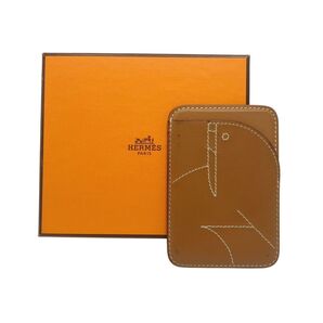 エルメス HERMES カードケース MagSafe モルス ヴォースウィフト レザー ブラウン