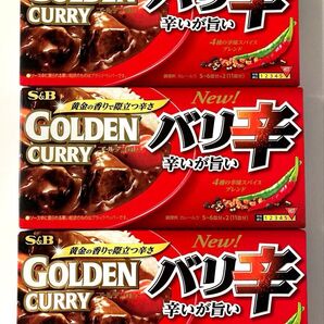 ゴールデンカレーバリ辛(198g) 3箱セット エスビー S&B カレールウ