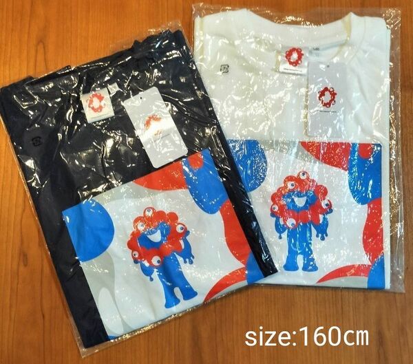 【新品・未開封】EXPO2025 ミャクミャク キッズ Tシャツ 大阪万博 公式ライセンス商品 160cm ホワイト・ネイビー