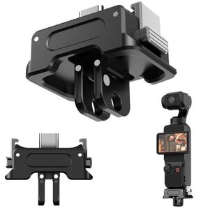 ○DJI POCKET 3 アルミニウム合金 マウントアダプター,Type-C 三脚 自撮り棒 1/4ネジ GO/PROアダプター
