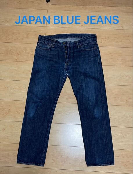 【美品】JAPAN BLUE JEANS ジャパンブルージーンズ JB0406 W34 テーパード 桃太郎 児島 綿 セルビッジ