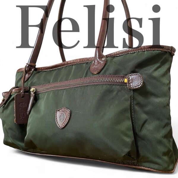 フェリージ Felisi トートバッグ ショルダーバッグ ナイロン カーキ メンズ レディース メンズ 小さめ
