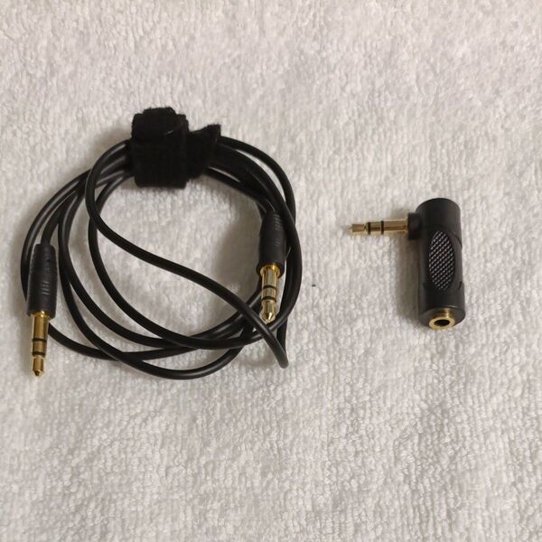 イヤホンケーブル 延長 変換コネクタ 3.5mm 1M 2ピン