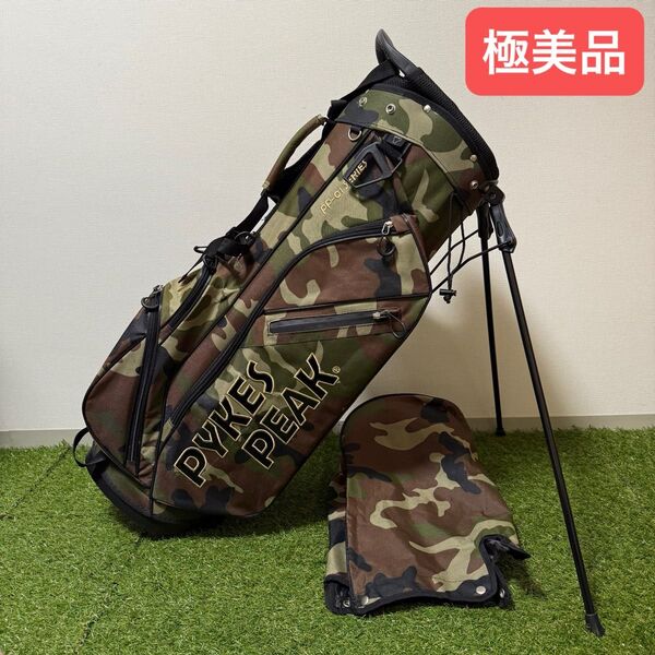 PYKES PEAK パイクスピーク キャディバッグ スタンド式 軽量 迷彩 極美品 9型 47インチ対応